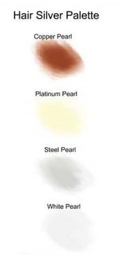 Bluebird Hair Silver Ink Palette